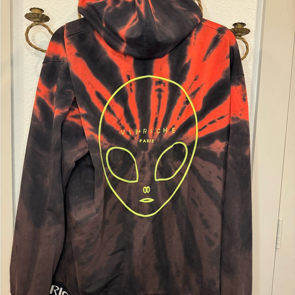 VIE+RICHE PARIS black and orange tie-dye hoodie Men’s XL